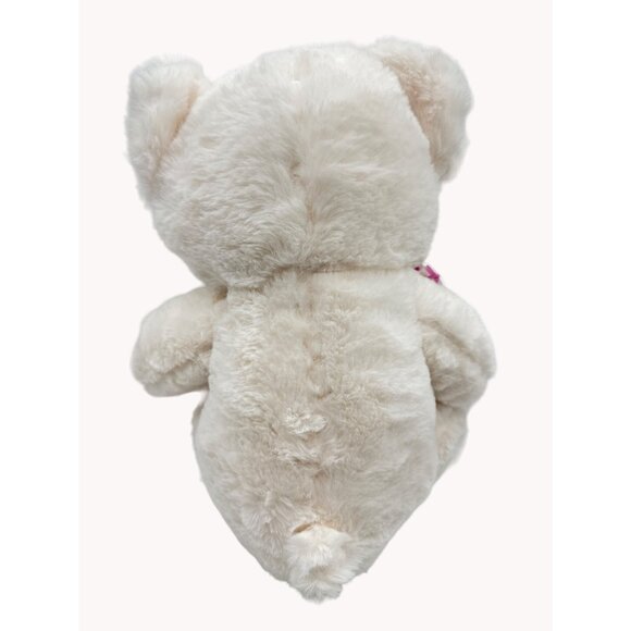 Dan Dee Collectors Choice Plush Teddy Bear 16  White Soft Pink Ribbons Hug Me - Picture 4 of 9